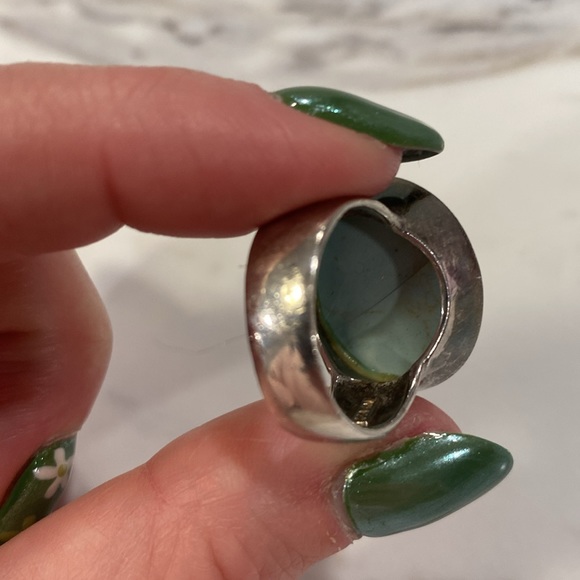 Sterling silver turquoise ring size 8 - Picture 5 of 5